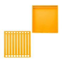2-In-1 Sticky Note Stencil Holder Memo Pad Organizer geltona