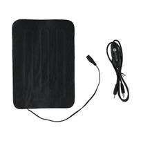 Gyvūnų komfortas 33x18cm USB šildymo kilimėlis Šildantis kilimėlis ropliams Roplių terminis gyvūnų kilimėlis palaiko optimalią temperatūrą black