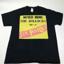 Sex Pistols Never Mind The Bollocks Album Band Logo Medium Black T Shirt Punk XL yellow