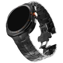 Kietos nerūdijančio plieno apyrankės Pakeitimo juosta Samsung Galaxy Watch Ultra 2 Apyrankė Laikrodžio dirželiai Galaxy Watch 9 8 Classic For 8 Classic 46mm juoda