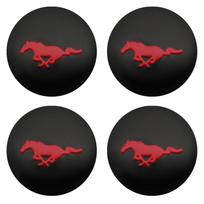 4 vnt. 56/60/65 MM Automobilio ratlankio dangtelio centrinis lipdukas Ford Mustang Kuga Fiesta Mondeo Ecosport emblemai Logotipas Automobilio lipdukai Aksesuarai 4Pcs 56mm Sticker black