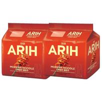 Paldo ARIH Modern Noodle Spicy Kimchi Stir-Fry Bold Tangy Flavor Chewy Texture Instant Noodles 130g x 8 Packs red
