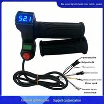 Blue Screen Electric Scooter Throttle with Large Handle, Digital Voltage Display & Speaker 14.5*6*9 cm black