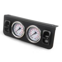Dual Manual Paddle Valve Air Pump Switch Panel For Truck Car Seats Control Air Flow 0-180PSI Gauge 0-180psi gray