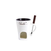 With Fork Hot Pot Cup Nordic Style Chocolate Melt Oven Cup Unique Ceramic Coffee Cup  Ice Cream StyleA-White white