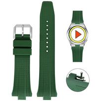 Advanced For Citizen TSUYOSA Collection NJ0150 NJ0151ME Silicone Watchbands Men Women Bracelet FKM Fluoro Rubber Watch Strap 9mm 9mm žalia