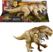 Mattel Jurassic World Rebirth Distortus Rex Action Figure, 22 Inch Rumble N Rampage Dinosaur Toy, 2 Attacks