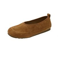 Retro fashion shoes women's 2025 new lazy shallow mouth soft-soled Doudou shoes 40 kupranugaris