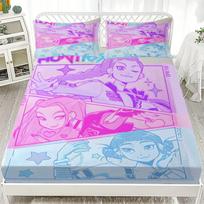 K-Pop D-Demon Hunters Fitted Sheet from Personalized  for Home Decor, Customized DIY Bed Cover Deep Pocket with 2Pillowcases 90x200x25cm 3pcs