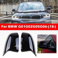 Galinio vaizdo veidrodėlio dangtelis šoninio veidrodėlio dangtelis tinka BMW G01 X3 G02 X4 G05 X5 G06 X6 po 2018 m. ABS blizgus juodas keičiamas Glossy Black red