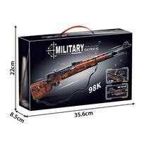 1:1:1 mastelio AK-47 automatinio šautuvo konstravimo kaladėlių modelis, detalus „pasidaryk pats“ surinkimas, karinės ekspozicijos kaladėlės, kolekcionuojama dovana suaugusiems WITH BOX gray