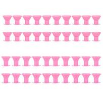 40Pcs Mushroom Shaped Hair Curler Assorted Size No Heat Hair Roller Portable Home Travel Lazy Women Girls Hair Curling Tools 40pcs rožinė