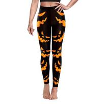 Helovino moliūgų antblauzdžiai Vidutiniškai pakyla elastinga juosmuo Skinny Fit apatinės kelnės Mergaičių Cosplay aprangos pėdkelnės XL black