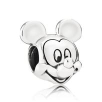 925 Sidabro serija Minnie skrybėlaitė Donaldas Antis Pilis Animacinis filmas Karoliukais Originalus „Pasidaryk pats“ Apyrankės Karoliai Aksesuarai white