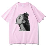 Ariana Grande Marškinėliai Grafinis Spausdinimas Gotikiniai Aukštos Kokybės Marškinėliai Trumpomis Rankovėmis Hip Hop Marškinėliai Moteriški Drabužiai Medvilniniai Laisvalaikio Marškinėliai XL white