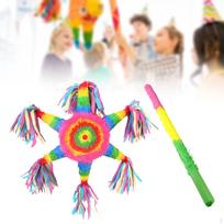 Hexagram Pinata for Children Event Funny Mexican Themed Carnivals Celebration Colorful Birthday beige