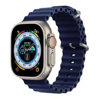 Vandenyno silikoninis dirželis Apple Watch Ultra 3 49mm Juosta iWatch Series 11 10 9 SE3 8 7 6 5 44mm 40mm 45mm 41mm 42mm 46mm 38mm Sportinis apyrankė Series11/10 46mm katalina mėlyna spalva