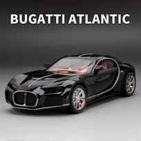 1/24 Scale Bugatti Atlantic Toys Model Car Alloy Diecasts Model Vehicle with Light Sound Super Sport Car for Boys Birthday Gifts gray