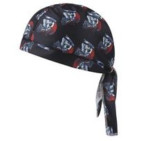 Paisley Print Bandana Headscarf Quick Dry Pirate Hat Fashion Accessory Chemo Cap  Sports 2 black