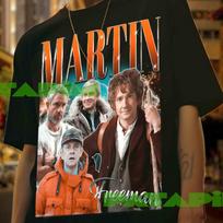 Martin Freeman Retro Graphic Tee: Unisex Cotton Blend Sweatshirt, Martin Freeman Shirt, Martin Freeman Clothing 140 brown