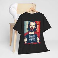 George Carlin Mug Shot American stand-up comedian Funny Gift Unisex T-Shirt 120 beige