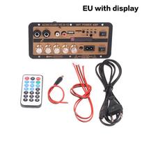 Eu/Us Plug Bluetooth 5.0 Amplifier Board With Optical Audio Amp Usb Fm Radio Tf Player Diy Audio For Karaoke Home Car 110V/220V EU with display