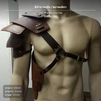 Medieval Viking Knight Shoulder Armor, Retro Cosplay Costume Prop Black One Size Dark Brown One Size gray