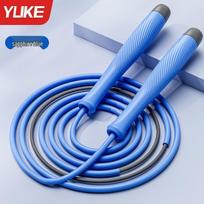 Professional PVC Speed Jump Rope for Kids - Anti-slip, Soft Rubber Design for Fitness and School Exams. safyro mėlyna spalva