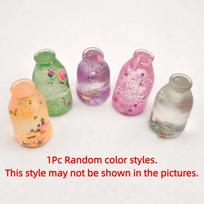 Creative Drifting Bottle Squishy Toy Super Soft Sequins Water Bottle Squeeze Toy Comfortable Funny Sensory Stress Ball beige