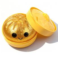Cute Glitter Dumplings Squishy Toy With Steamer Soft Slow Resilience Toys Stress Relief Sensory Ball Ling Relaxation Tool