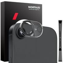 NORTHJO Camera Lens Protector 3D Night Shot Tempered Glass Film For iPhone 17e / 16e juoda