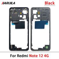 For Xiaomi Redmi Note 12 4G / Note 12 5G / Note 12 Pro 4G / Note 12s Middle Bezel Frame Antenna Cover Replacement Parts Note 12 4G Black gray