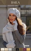 Kamea-Bara Women' Winter Wool Beret Gray gray