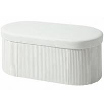 Folding Storage Bench With Velvet Look Upholstered Bench For Living Room 76 X 38 X 35 Cm Cream