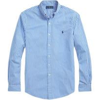 Polo Ralph Lauren Dryžuoti Poplino Slim Fit Ilgomis Rankovėmis Marškiniai Vyriški Mėlyni MNPOWOV16821246-400 S white