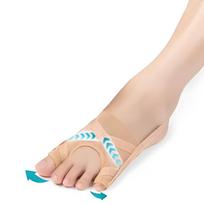 Fabric Bunion Corrector Breathable Adjustable Hallux Valgus Sleeve Spacer Separator Toe Corrector Sports Bunion Socks Running beige