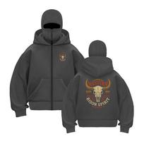2025 Men's Zip-Up Hoodie Black Hoodie With Deer Design 2025 New Style Casual Couples’ Style Casual and Loose XXL black