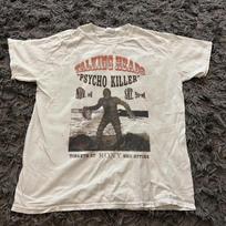 Talking Heads Psycho Killer Reti balti trumpomis rankovėmis unisex marškinėliai S5XL WA2152 Unisex T-shirt M gray