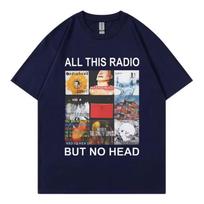 Visas šis radijas, bet be galvos Marškinėliai Roko grupė Radiohead Muzikinis albumas Grafiniai marškinėliai Vyriški Moteriški Drabužiai Mada Hip Hop Marškinėliai 3XL gray