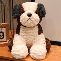 26Cm Super Soft Saint Bernard Husky Teddy Dog Plush Toy Cute Animal Pillow Creative Home Decor Birthday Christmas Gift about 26cm black