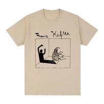 Franz Kafka The Metamorphosis Graphic Tshirt Vintage Literature Beetle Print Tee Short Sleeve Unisex Casual Literary Lover Top XL black