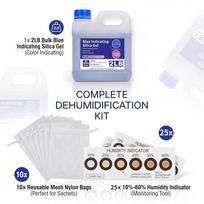 2 Lbs Blue Silica Gel Desiccant Beads, Reusable Indicating Moisture Absorber with Humidity Cards for 3D Printer Filament
