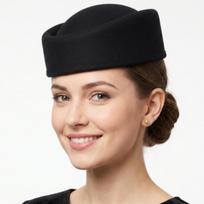 Solid Color Pillbox Hat Vintage Felt Beret Teardrop Hat Air Hostess Hat  Performances beige