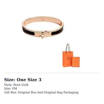 HERMES Mini Clic Kelly Bangles Unisex Rose Gold H200004F0001 One Size 3 rožinio aukso spalvos