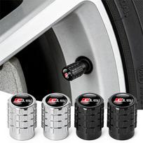 4Pc Car Metal Wheel Tire Air Valve Dust Caps Accessories With Logo For Audi Q5 Q4 A4 A6 A7 A5 A3 Q3 Q2 A1 A8 TT S1 S3 Q7 SQ5 S4 BLACK gray
