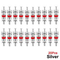 10/20/30 Pcs Schrader Tire Valve Core American/US Valve Stems Core for Most Automotive RV ATV Air Conditioning Replacement Valve Stems 1 20pcs - silver