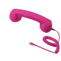 Retro Telephone Handset Earpiece with Plug-In for Cell Phone and Landline One Size pink