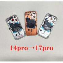 Pasidaryk pats galinio dangtelio korpusas, skirtas iPhone 14 Pro, panašus į 17 Pro korpusą, 14 Pro į 17 Pro 14 Pro Pasidaryk pats 17 Pro galinis skydelis 14 Pro Konvertuoti 17 Pro 14pro To 17P Orange black