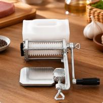 Manual Meat Tenderizer Machine Ergonomic Handle Kitchen Tool Heavy Duty white
