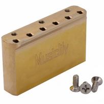 Musiclily Ultra pitch brass tremolo for GOTOH 510 series 10.8mm block, 37mm, bridges. beige